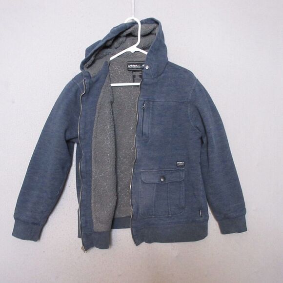 O'Neill Other - Vintage Oneill Hoodie Boys Medium Blue Sherpa Lined Skate Surf Y2K‎ 90s Grunge